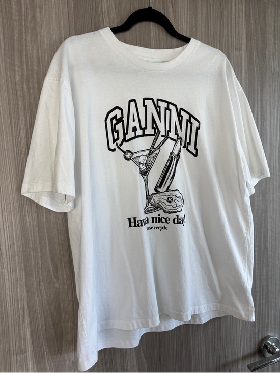 Ganni Tops - GANNI White Cocktail Tee